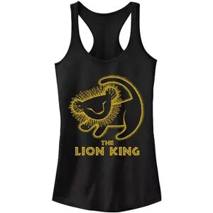 Licensed Character Juniors' Lion King Baby Simba Drawing Tank, Girl's, Size: Small, Black