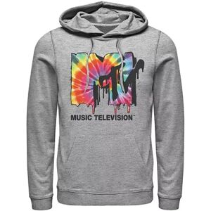 Licensed Character Boys 8-20 MTV Classic Tie Dye Drip Logo Pullover Hoodie, Men's, Size: Medium, Grey