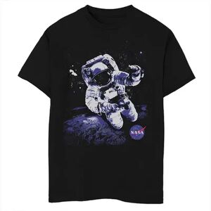 Licensed Character Boys 8-20 NASA Astronaut In Space Graphic Tee, Boy's, Size: Small, Black