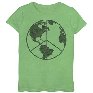 Licensed Character Girls 7-16 Label Vintage Earth Tee, Girl's, Size: Large, Green