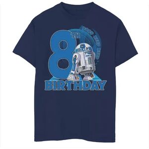 Star Wars Boys 8-20 Star Wars R2-D2 Boop Beep Beep 8th Birthday Graphic Tee, Boy's, Size: Medium, Blue