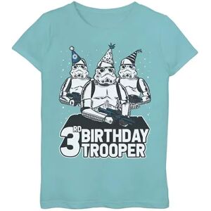 Star Wars Girls 7-16 Star Wars Stormtrooper Party Hats Trio 3rd Birthday Trooper Graphic Tee, Girl's, Size: XL, Blue