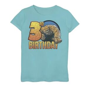 Marvel Girls 7-16 Marvel Fantastic Four The Thing 3rd Birthday Graphic Tee, Girl's, Size: XL, Blue