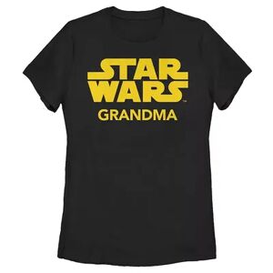 Licensed Character Juniors' Star Wars Grandma Classic Title Logo Tee, Girl's, Size: Small, Black