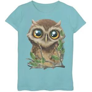 Licensed Character Girls 7-16 Cute Owl Face On A Branch Graphic Tee, Girl's, Size: XL, Blue