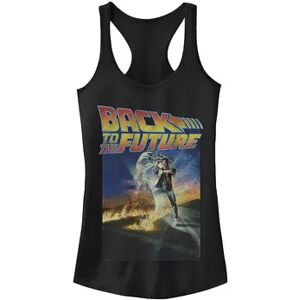 Licensed Character Juniors' Back To The Future Classic Poster Graphic Tank, Girl's, Size: Small, Black