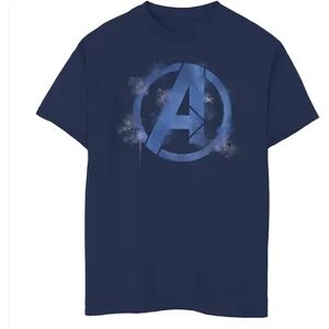 Marvel Boys 8-20 Marvel Avengers Endgame Spray Painted Avenger Symbol Graphic Tee, Boy's, Size: Medium, Blue