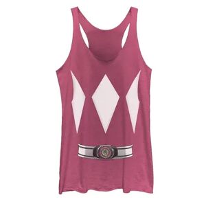 Licensed Character Juniors Power Rangers Pink Ranger Costume Tank, Girl's, Size: Small, Pink Ovrfl