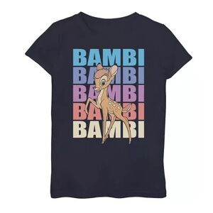 Disney s Bambi Girls 7-16 Name Stack Portrait Graphic Tee, Girl's, Size: XL, Blue