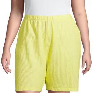 Lands' End Plus Size Lands' End Sport Knit Pull-On Shorts, Women's, Size: 1XL, Yellow