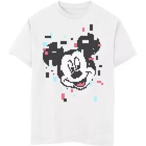 Disney s Mickey Mouse Boys 8-20 Pixel Big Face Graphic Tee, Boy's, Size: Medium, White