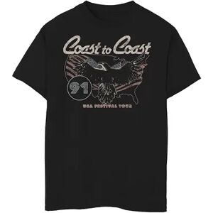 Licensed Character Boys 8-20 Coast To Coast USA Festival Tour Poster Graphic Tee, Boy's, Size: XS, Black