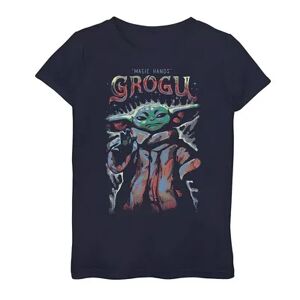 Licensed Character Girls 7-16 Star Wars: The Mandalorian Grogu With The Magic Hands Tee, Girl's, Size: Small, Blue
