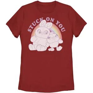 Licensed Character Disney / Pixar's Toy Story 4 Ducky & Bunny Stuck On You Tee, Girl's, Size: XL, Red