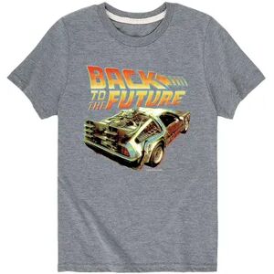 Licensed Character Boys 8-20 Back To The Future Delorean Tee, Boy's, Size: Large, Grey