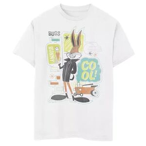 Licensed Character Boys 8-20 Looney Tunes Bugs Bunny Collage Tee, Boy's, Size: XS, White