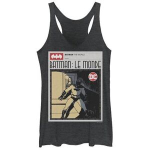 Licensed Character Juniors' Batman: Le Monde France News Poster Tank, Women's, Size: Large, Oxford