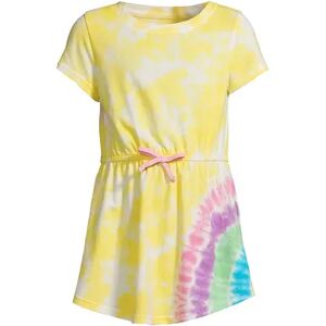 7-16 Girls Lands' End Gathered Waist Tunic Top, Girl's, Size: Medium, Rainbow Tie Dye