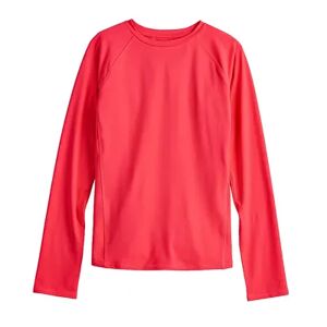 Girls 7-16 Tek Gear UPF Rash Guard, Girl's, Size: Small (7), Brt Pink