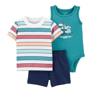 Carter's Baby Boy Carter's Walrus Romper, Tee & Shorts Set, Infant Boy's, Size: Newborn, Blue