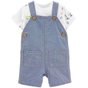 Baby Boy Carter's Sailboat Tee & Shortalls Set, Infant Boy's, Size: Newborn, Blue