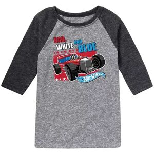 Licensed Character Boys 8-20 Hot Wheels Rad, White, & Blue Raglan Graphic Tee, Boy's, Size: Large, Grey