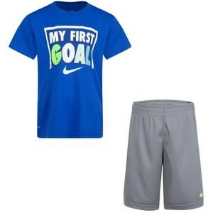 Boys 4-7 Nike Sports Graphic Tee & Shorts Set, Boy's, Size: 6, Med Grey