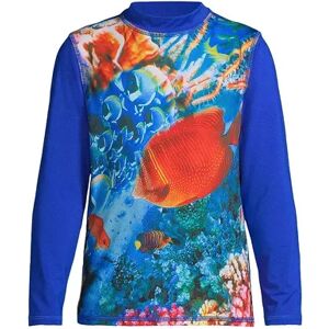 Lands' End Boys 10-20 Lands' End Long Sleeve Tropical Fish Rash Guard in Husky, Boy's, Size: Large, Pink Reef