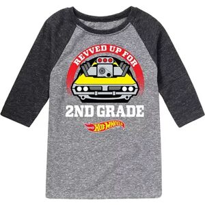 Licensed Character Boys 8-20 Hot Wheels Revved Up 2nd Raglan Graphic Tee, Boy's, Size: Medium, Grey