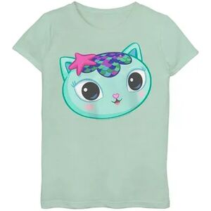 Licensed Character Girls 7-16 Gabby's Dollhouse Mercat Big Face Graphic Tee, Girl's, Size: Medium, Green