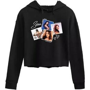 Licensed Character Juniors' Selena Photos Cropped Graphic Hoodie, Girl's, Size: Small, Black