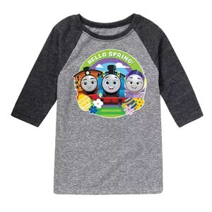 Licensed Character Boys 8-20 Thomas And Friends Spring Raglan Graphic Tee, Boy's, Size: XL, Grey