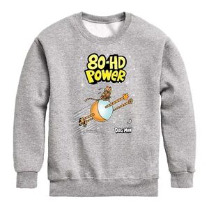 Licensed Character Boys 8-20 Dog Man 80 HD Power Graphic Sweatshirt, Boy's, Size: Large, Med Grey