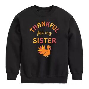 Licensed Character Boys 8-20 Thankful For My Sister Sweatshirt, Boy's, Size: XL, Black
