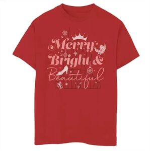 Disney Boys 8-20 Disney Princess Merry Bright And Beautiful Graphic Tee, Boy's, Size: XS, Red