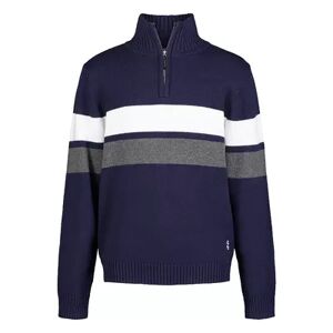 IZOD Boys 8-20 IZOD Stripe 1/4-Zip Sweater, Boy's, Size: Large 14-16, Dark Blue