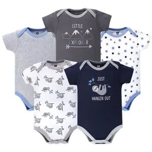 Hudson Baby Infant Boy Cotton Bodysuits 5pk, Little Explorer, Infant Boy's, Size: 9-12Months, Brt Blue