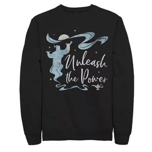 Licensed Character Juniors' Disney's Aladdin Genie Unleash The Power Fleece Sweater, Girl's, Size: 3XL, Black