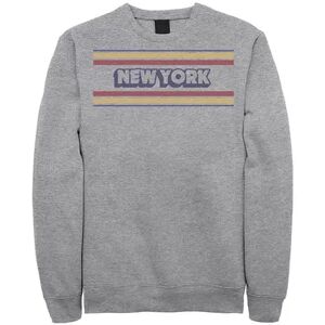 Unbranded Juniors' New York Stripes Logo Fleece Sweater, Girl's, Size: XXL, Grey