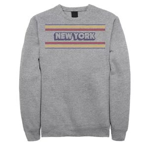 Unbranded Juniors' New York Stripes Logo Fleece Sweater, Girl's, Size: 3XL, Grey