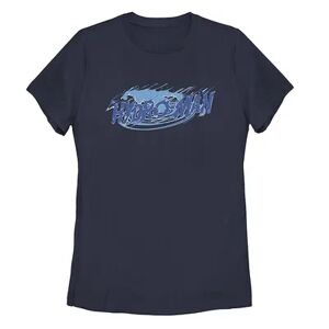 Licensed Character Juniors' Marvel Hydro-Man Whirlpool Logo Tee, Girl's, Size: Small, Blue