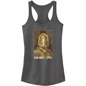 Licensed Character Juniors' Marvel Star-Lord Golden Hue Portrait Tank, Girl's, Size: Small, Grey