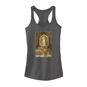 Licensed Character Juniors' Marvel Star-Lord Golden Hue Portrait Tank, Girl's, Size: Medium, Grey