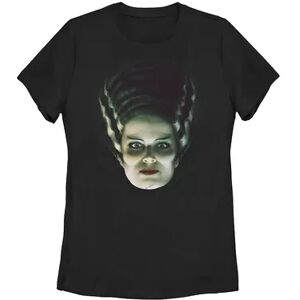 Licensed Character Juniors' Universal Monsters Frankenstein Bride Big Face Tee, Girl's, Size: XL, Black