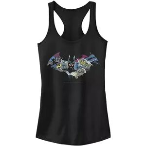 Licensed Character Juniors' DC Comics Batman Dark Comic Logo Tank Top, Girl's, Size: XXL, Black