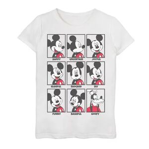 Disney s Mickey Mouse Girls 7-16 Emotions Goofy Smile Graphic Tee, Girl's, Size: Large, White