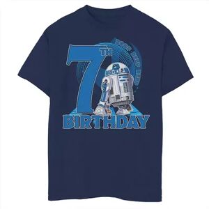 Star Wars Boys 8-20 Star Wars R2-D2 Boop Beep Beep 7th Birthday Graphic Tee, Boy's, Size: Large, Blue