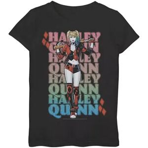 Girls 7-16 DC Comics Batman Harley Name Stack Graphic Tee, Girl's, Size: Large, Black