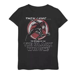 Marvel Girls 7-16 Marvel Vintage Black Widow Graphic Tee, Girl's, Size: Medium