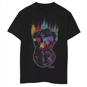Marvel Boys 8-20 Marvel Infinity War Galaxy Paint Gauntlet Graphic Tee, Boy's, Size: Medium, Black